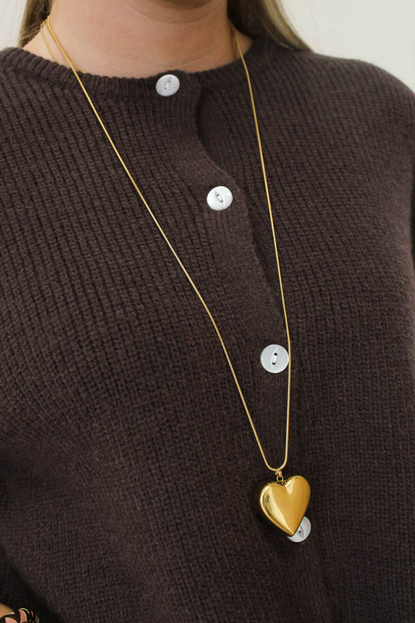 Lange ketting hart goud | Lola