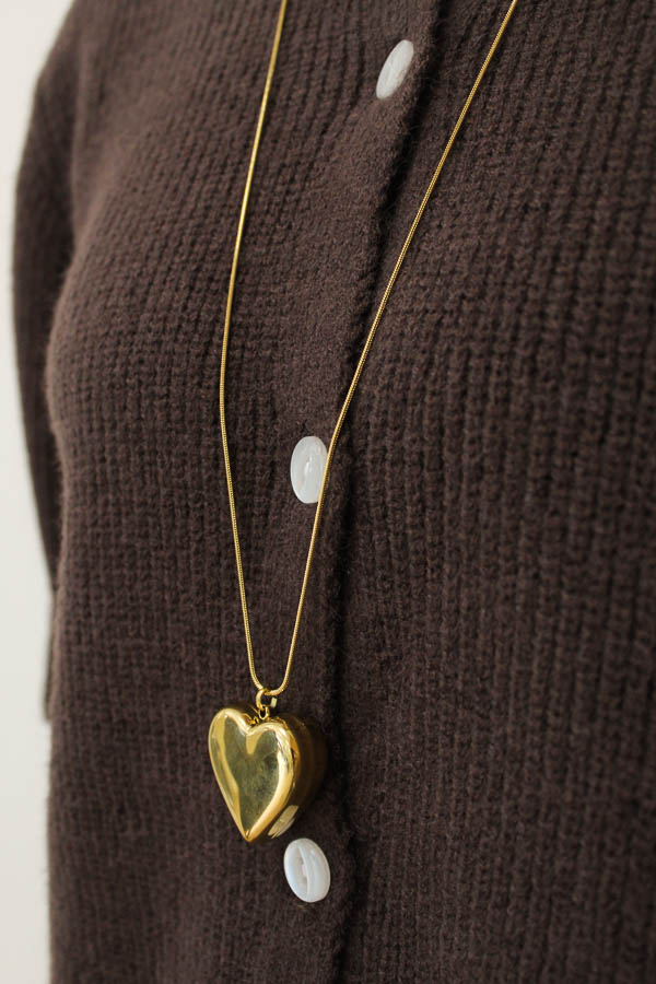 Lange ketting hart goud | Lola - Afbeelding 3