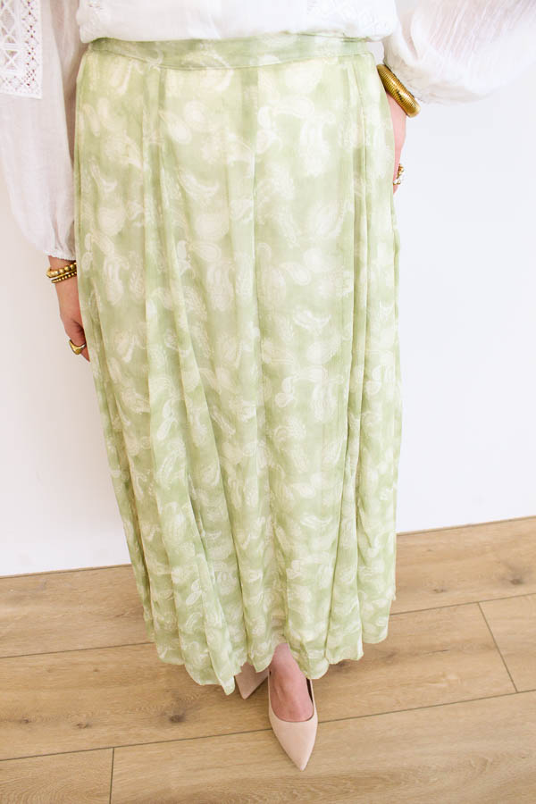 Lange rok print mint | Myla - Afbeelding 3