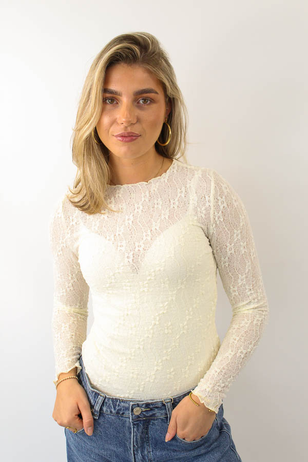 Lace top wit | Loes