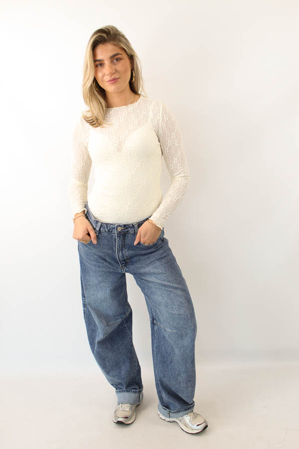 Lace top wit | Loes - Afbeelding 3