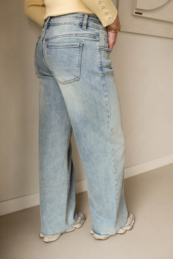 Low wide leg blauw | Jessy - Afbeelding 6