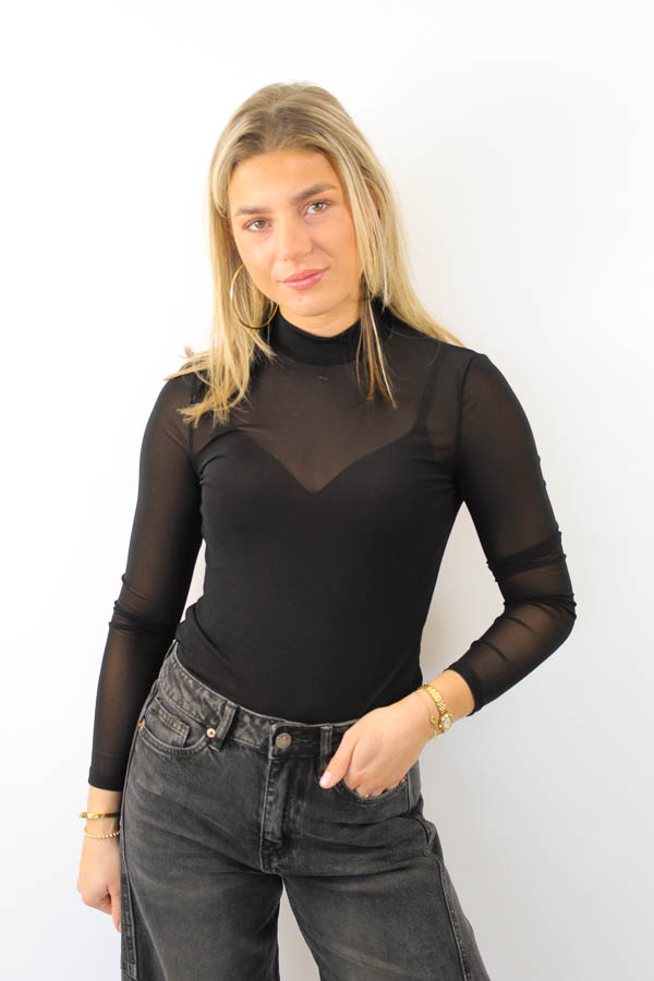 Mesh top zwart | Ziva