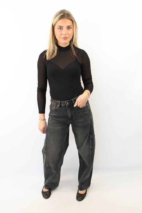 Mesh top zwart | Ziva - Afbeelding 3