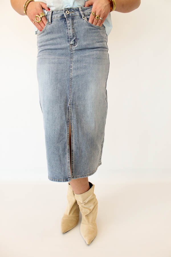 Midi skirt denim | Olivia