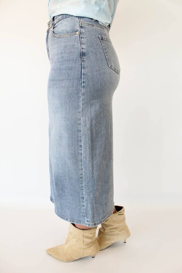 Midi skirt denim | Olivia - Afbeelding 2