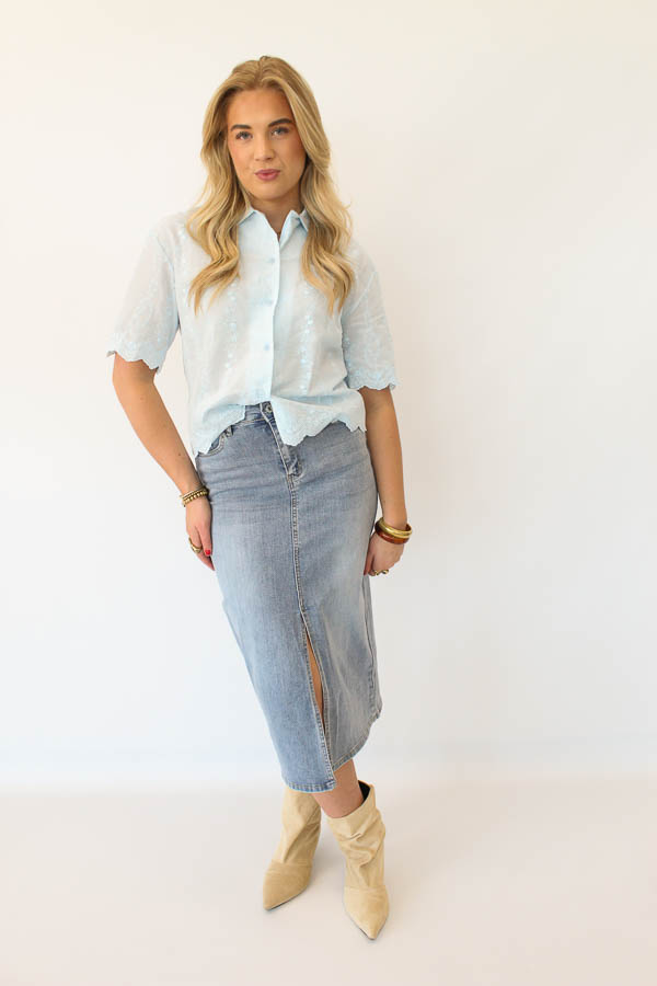 Midi skirt denim | Olivia - Afbeelding 3