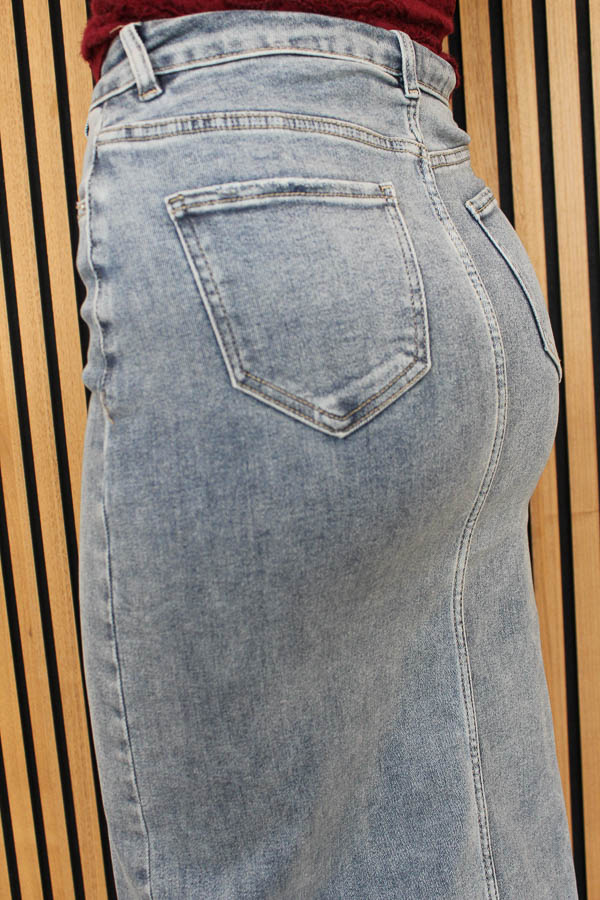 Midi spijkerrok blauw | Rosi - Afbeelding 5