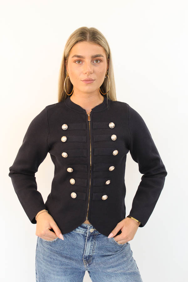 Military vest navy | Emma  - Afbeelding 3