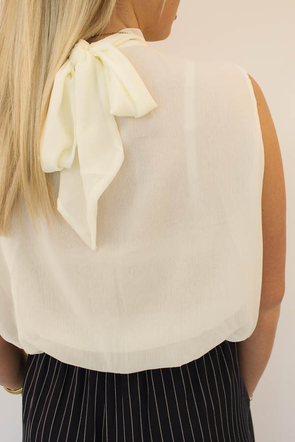 Mouwloos top beige | Lizzy - Afbeelding 4