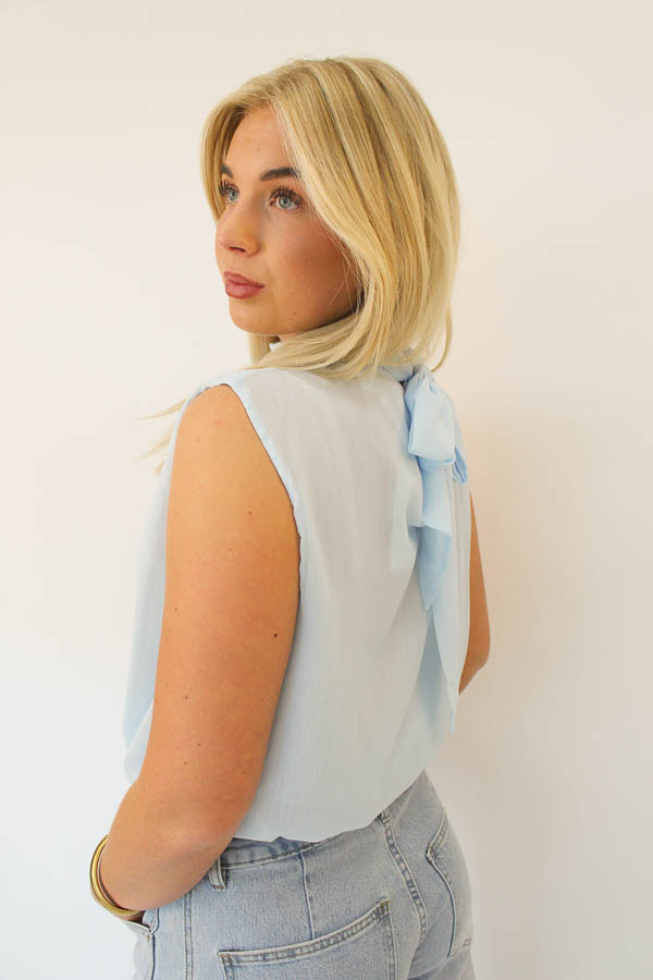 Mouwloos top blauw | Lizzy - Afbeelding 3