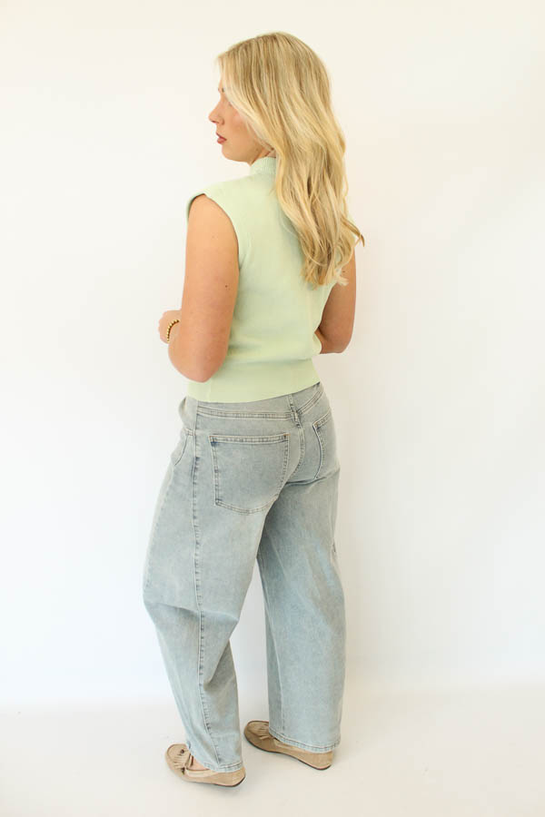 Mouwloos top mint | Brigit - Afbeelding 3