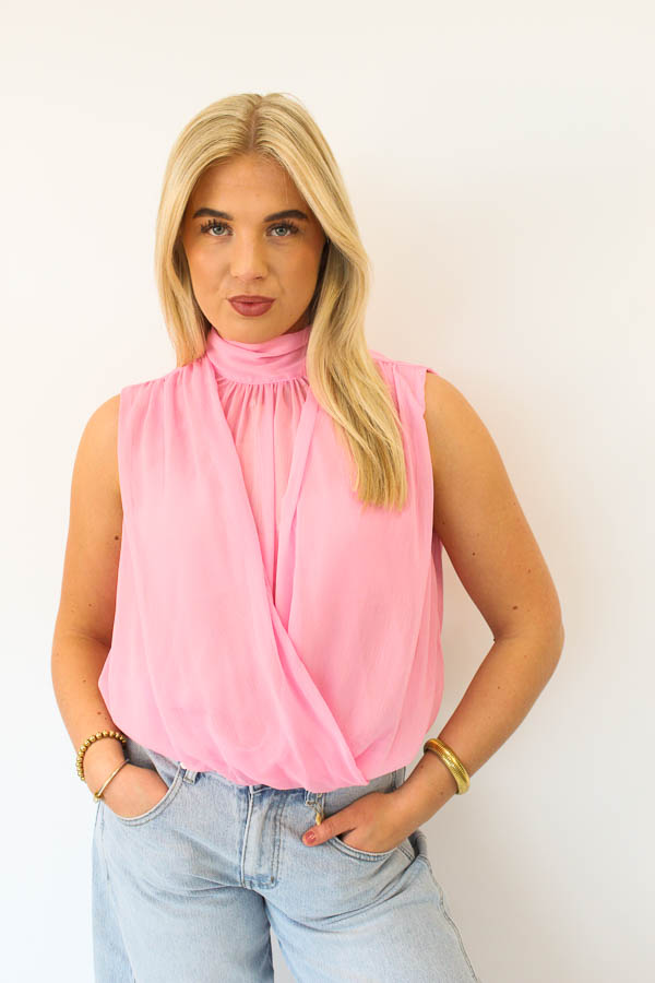 Mouwloos top roze | Lizzy