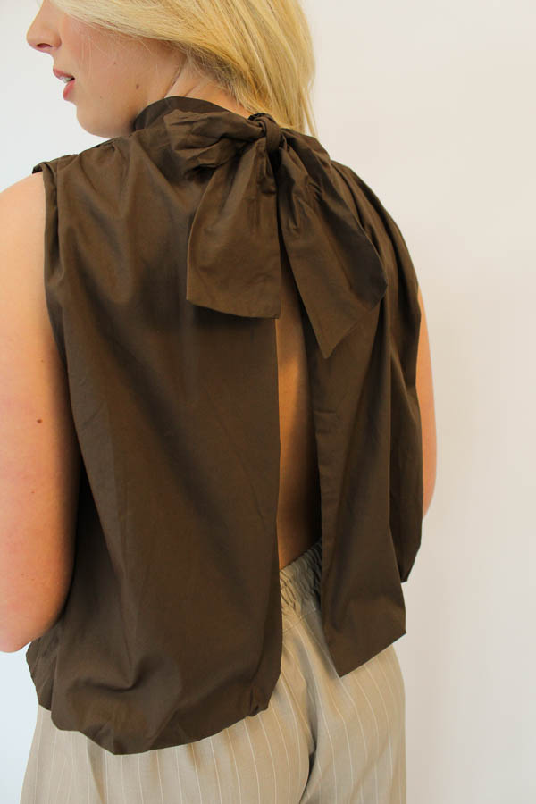 Mouwloze blouse top bruin | Roxy - Afbeelding 3