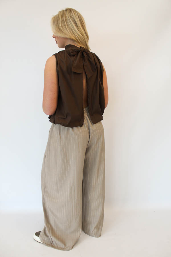 Mouwloze blouse top bruin | Roxy - Afbeelding 2
