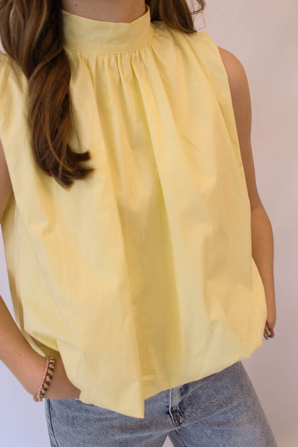 Mouwloze blouse top geel | Roxy - Afbeelding 3