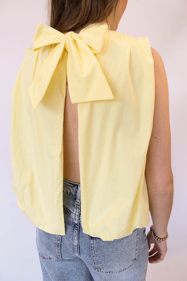 Mouwloze blouse top geel | Roxy - Afbeelding 4