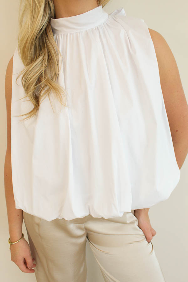 Mouwloze blouse top wit | Eve - Afbeelding 3