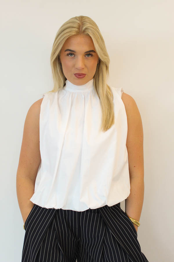 Mouwloze blouse top wit | Roxy