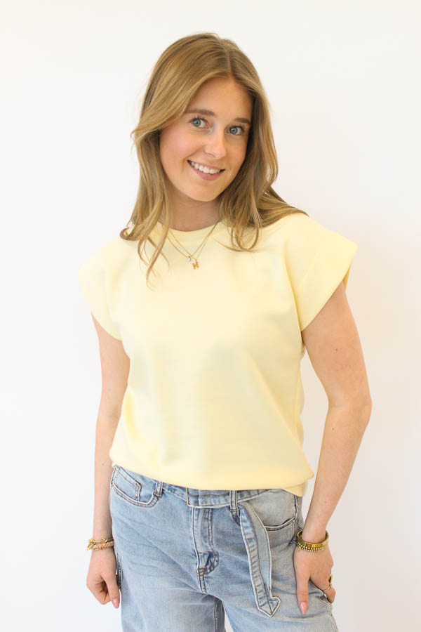 Mouwloze top geel | Lotta
