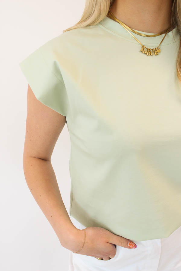 Mouwloze top mint | Lotta - Afbeelding 3