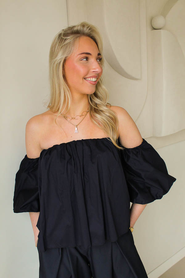 Off-shoulder top navy | Aniek - Afbeelding 2