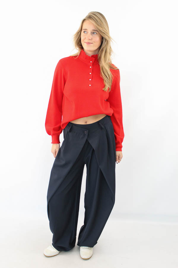 Overslag broek navy | Sara - Afbeelding 2