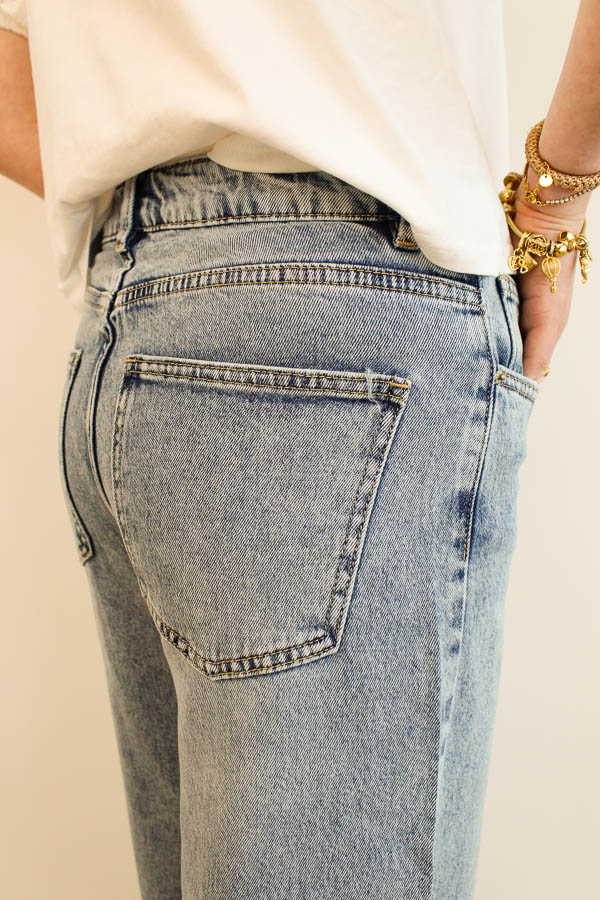 Palazzo fit jeans blauw | Mae - Afbeelding 2