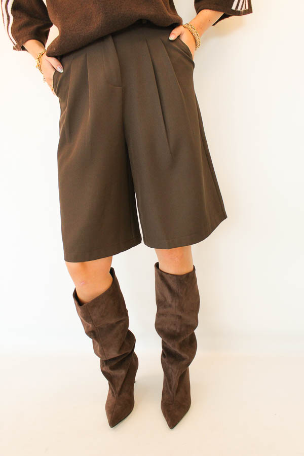 Pantalon jort bruin | Marte - Afbeelding 2