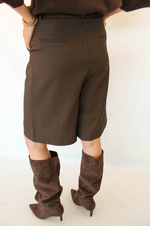 Pantalon jort bruin | Marte - Afbeelding 4