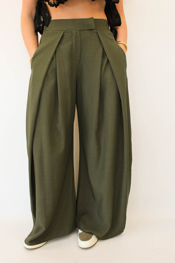 Pantalon plooi army | Elisa
