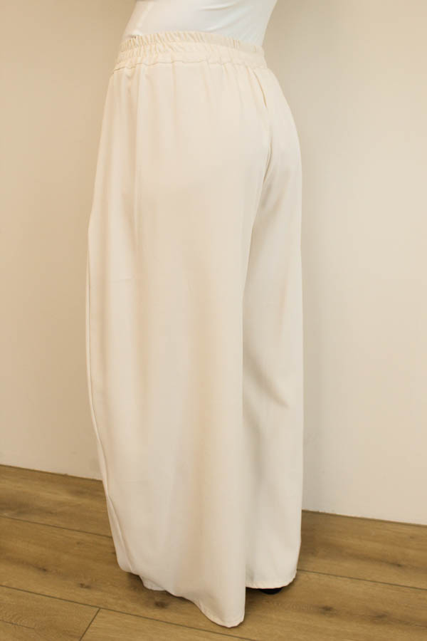 Pantalon plooi beige | Elisa - Afbeelding 3