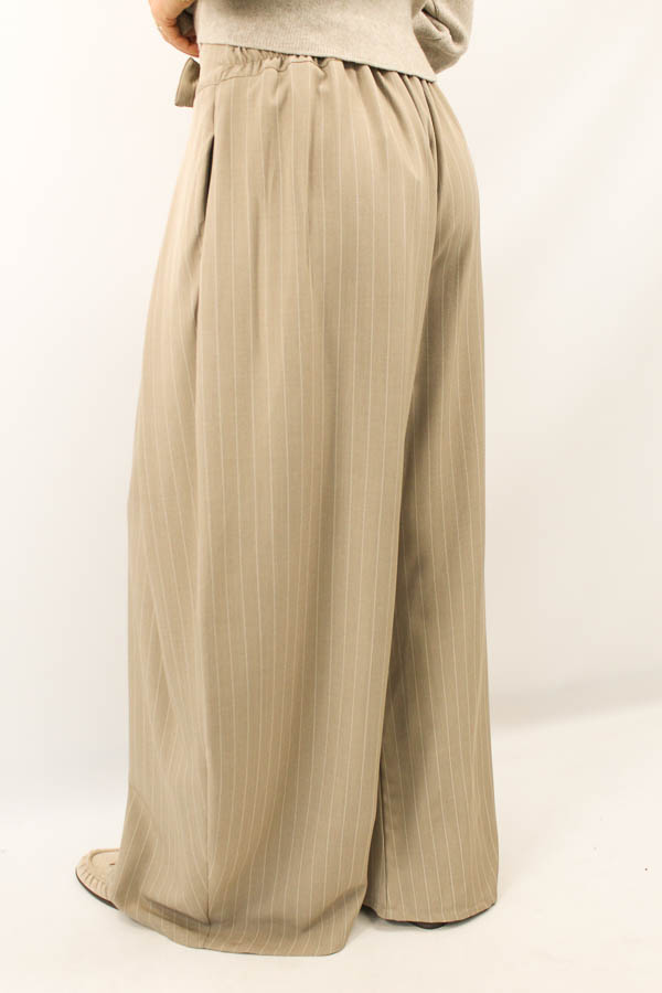 Pantalon plooi beige | Monica - Afbeelding 3