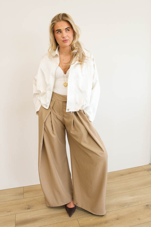 Pantalon plooi camel | Elisa - Afbeelding 2
