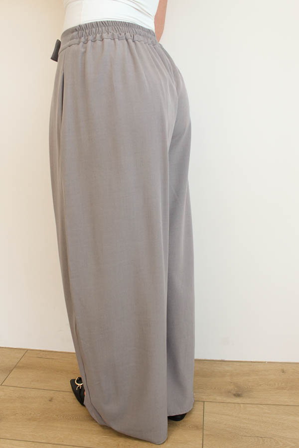 Pantalon plooi grijs | Elisa - Afbeelding 2