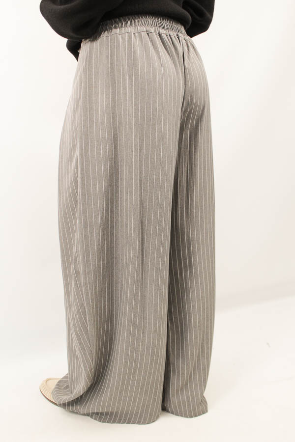 Pantalon plooi grijs | Monica - Afbeelding 2