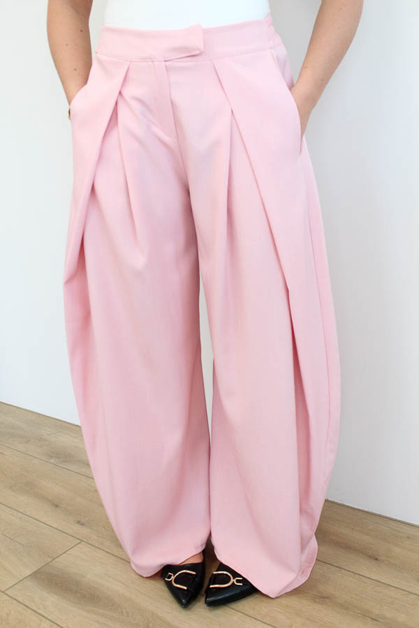 Pantalon plooi roze | Elisa