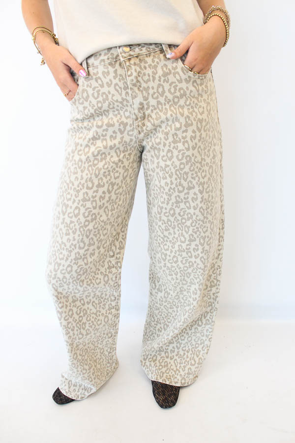Panter jeans beige | Sofie