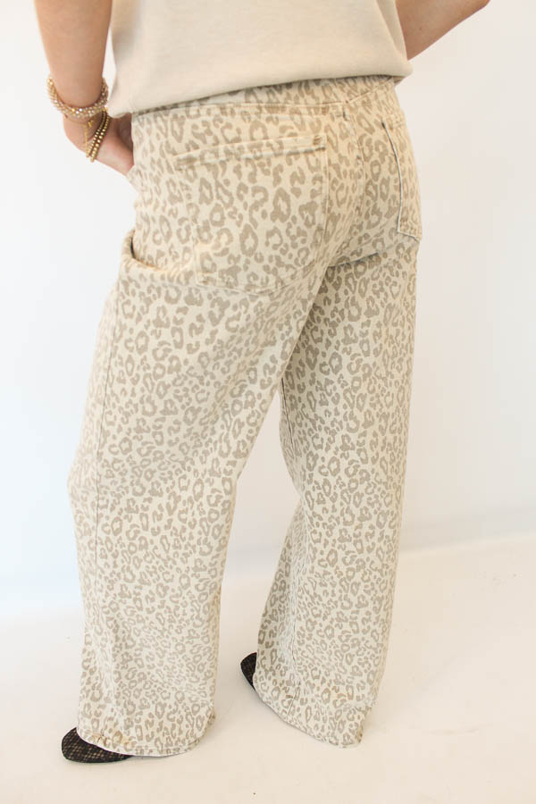 Panter jeans beige | Sofie - Afbeelding 3