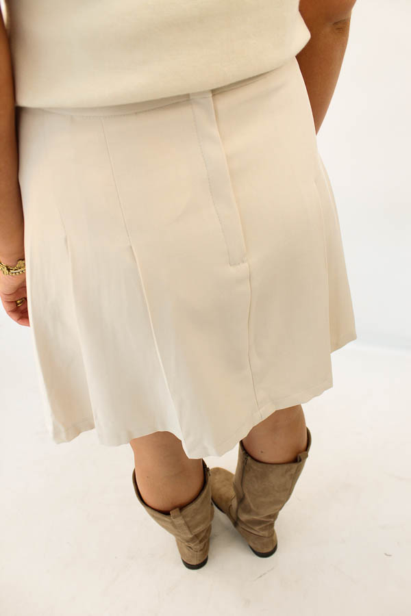 Plisse rok beige | Melanie - Afbeelding 3