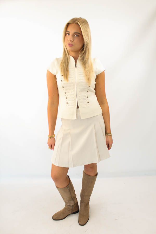 Plisse rok beige | Melanie - Afbeelding 2