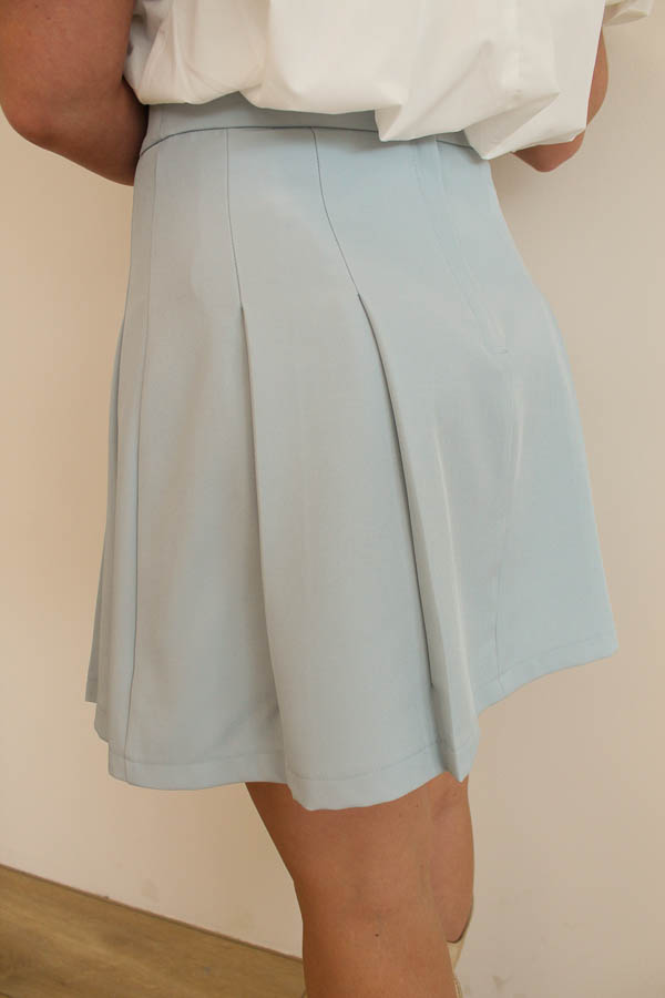 Plisse rok blauw | Melanie - Afbeelding 4