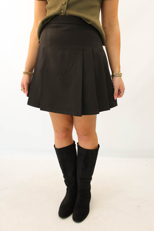 Plisse rok zwart | Melanie