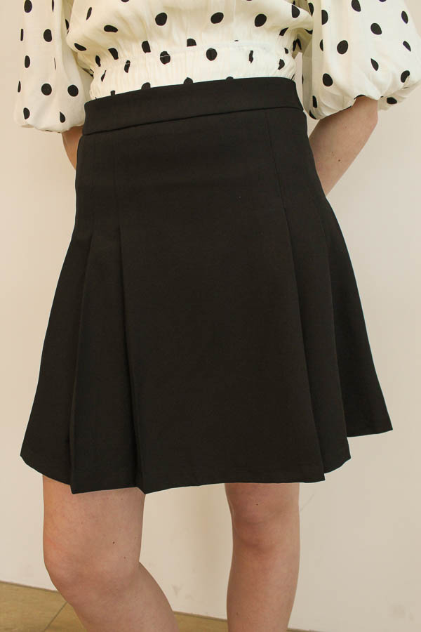 Plisse rok zwart | Melanie - Afbeelding 2