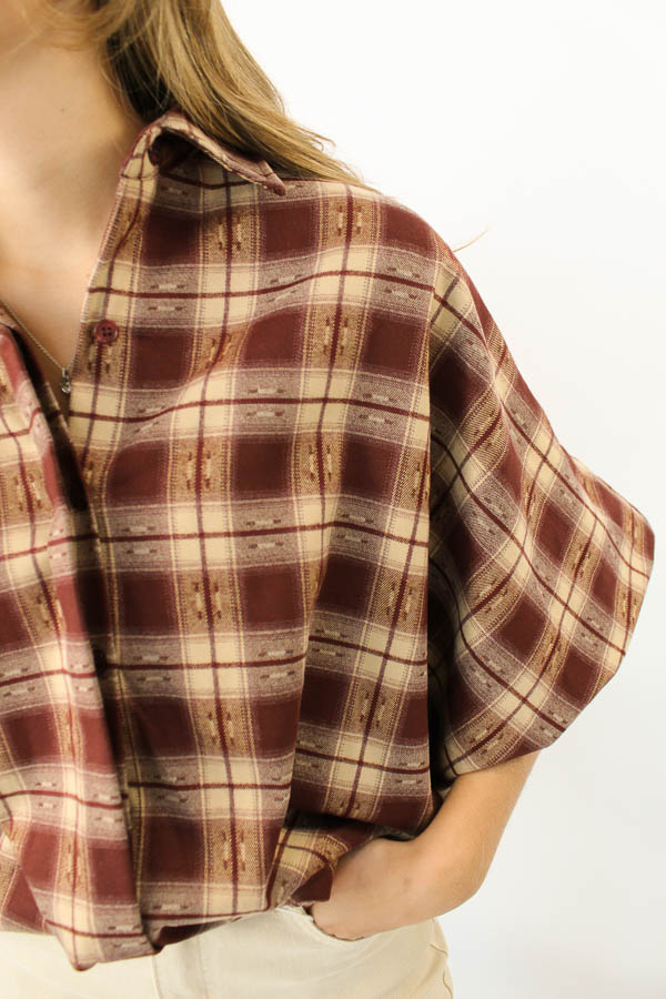 Pofmouw blouse bordeaux | Lisse  - Afbeelding 2
