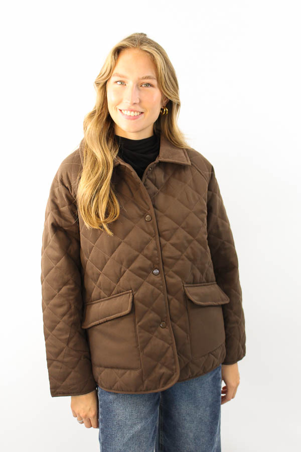 Quilted Jacket bruin | Marie