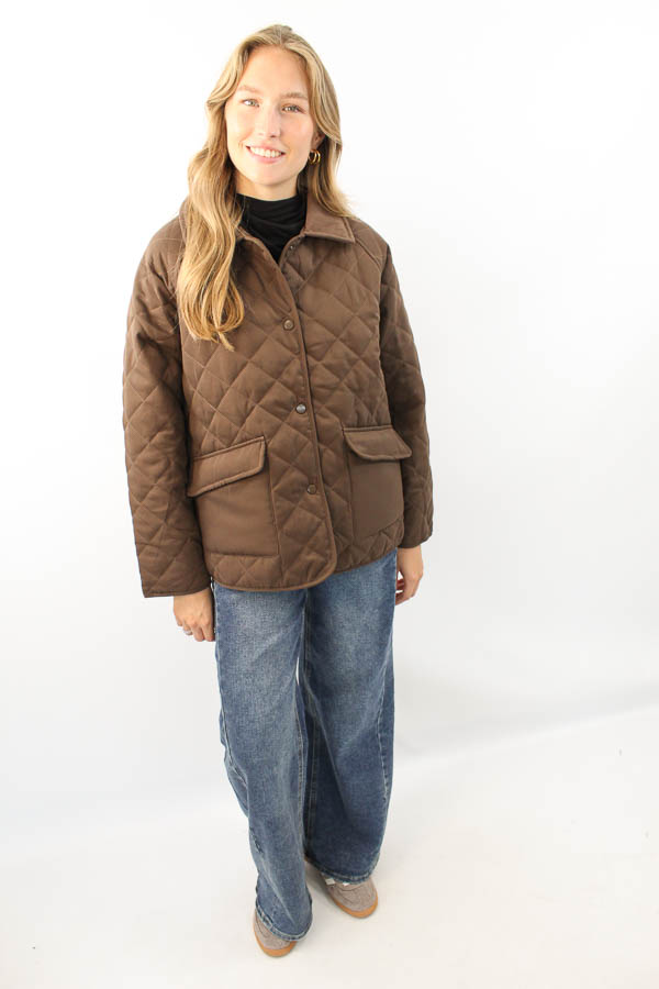 Quilted Jacket bruin | Marie - Afbeelding 3