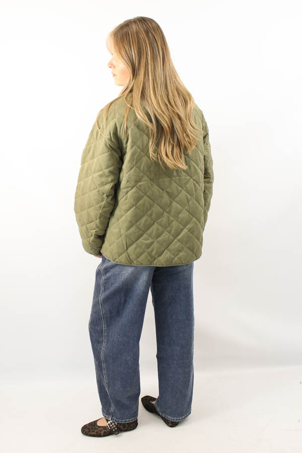 Quilted Jacket khaki | Marie - Afbeelding 3