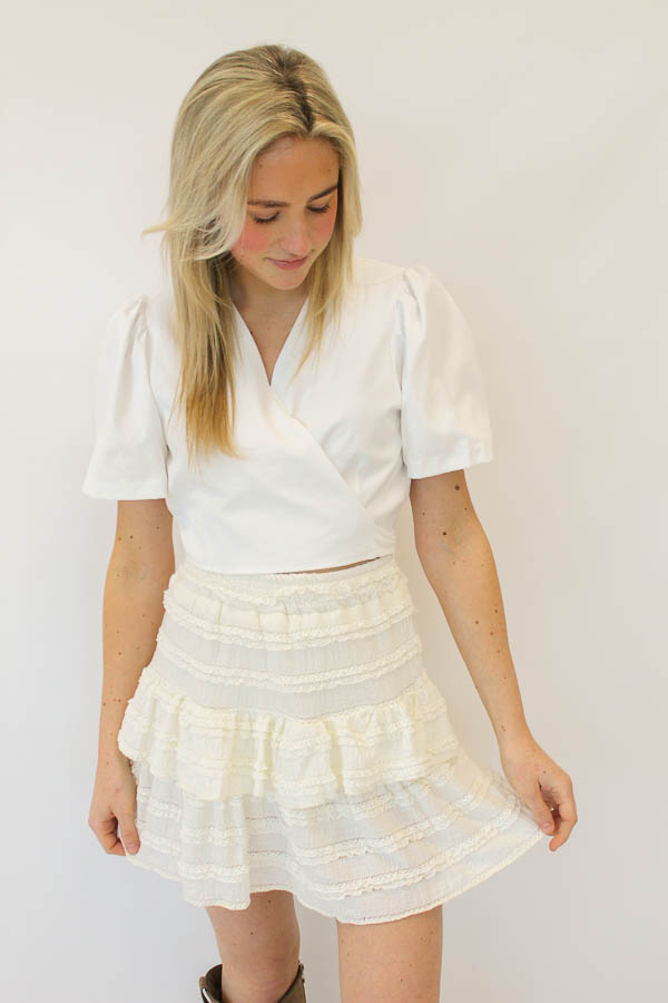 Rok ruffels ecru | Marley