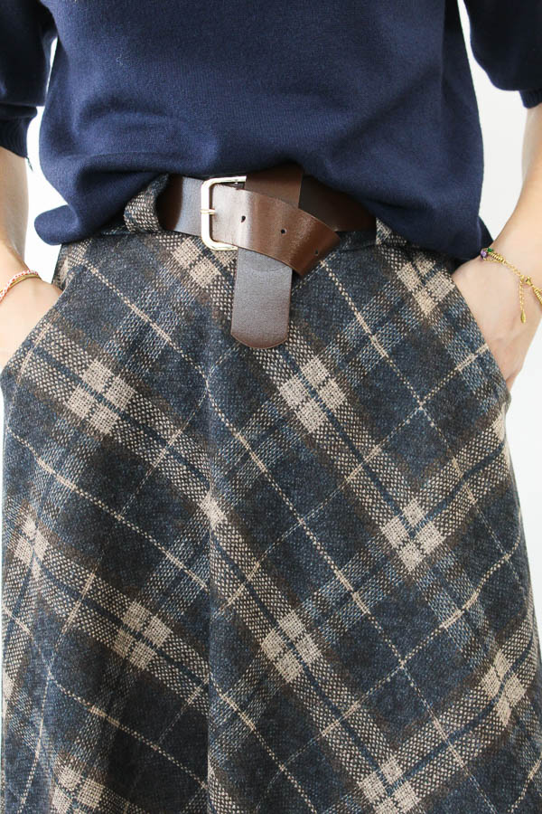 Rok ruiten print navy | Hetty - Afbeelding 2